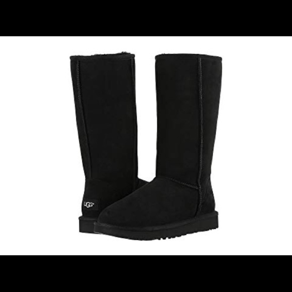 Women’s UGG classic tall black sheepskin boots